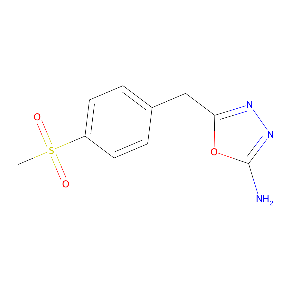 5-[(4-Methanesulfonylphenyl)methyl]-1,3,4-oxadiazol-2-amine molecular structure, CAS 1257553-09-5