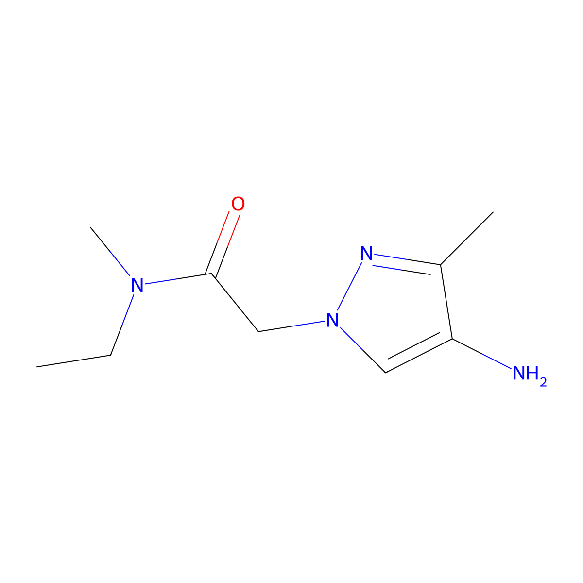 2-(4-Amino-3-methyl-1H-pyrazol-1-YL)-N-ethyl-N-methylacetamide molecular structure, CAS 1257553-63-1