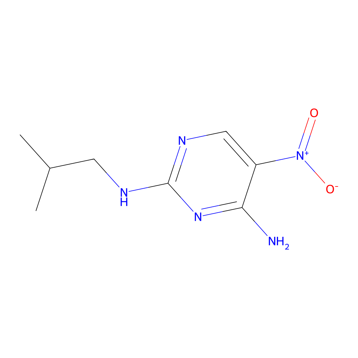 N2-isobutyl-5-nitropyrimidine-2,4-diamine molecular structure, CAS 1257553-78-8