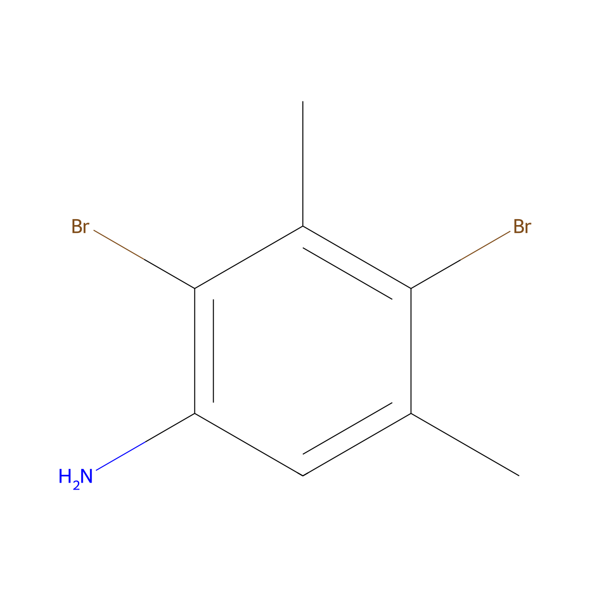 2,4-Dibromo-3,5-dimethylaniline molecular structure, CAS 125756-94-7