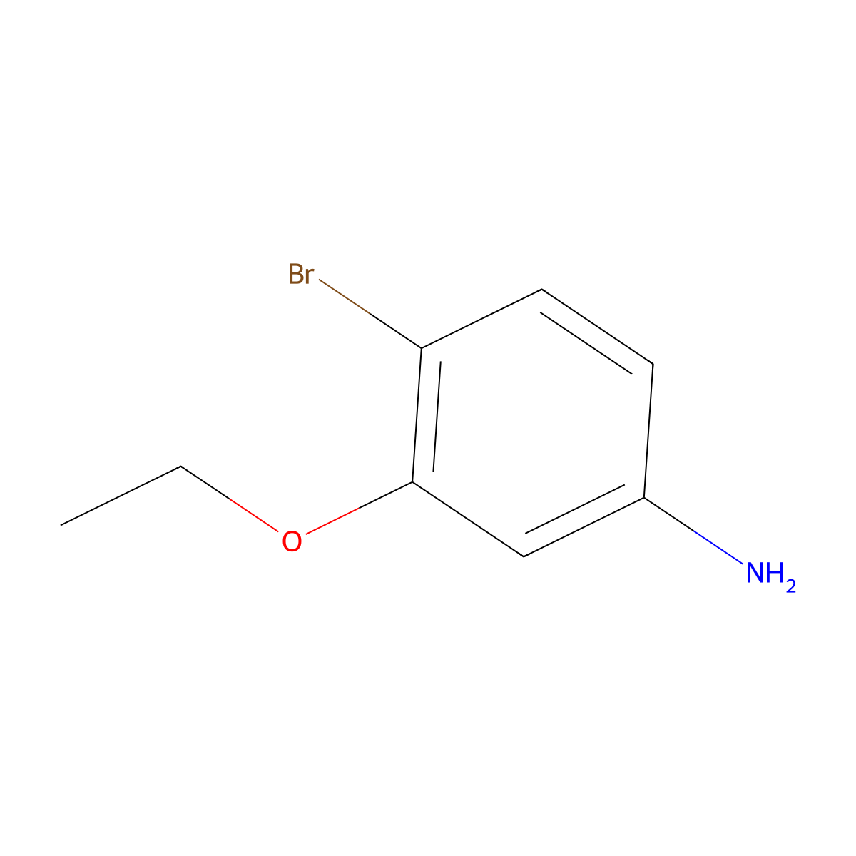 4-Bromo-3-ethoxyaniline molecular structure, CAS 125756-95-8