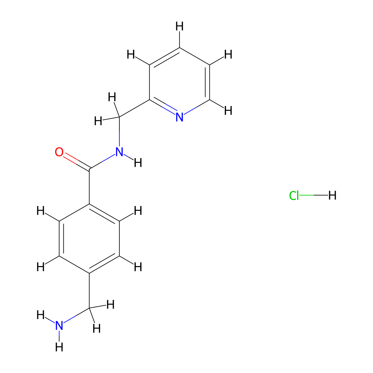 4-(Aminomethyl)-N-(pyridin-2-ylmethyl)benzamide hydrochloride molecular structure, CAS 1257585-21-9