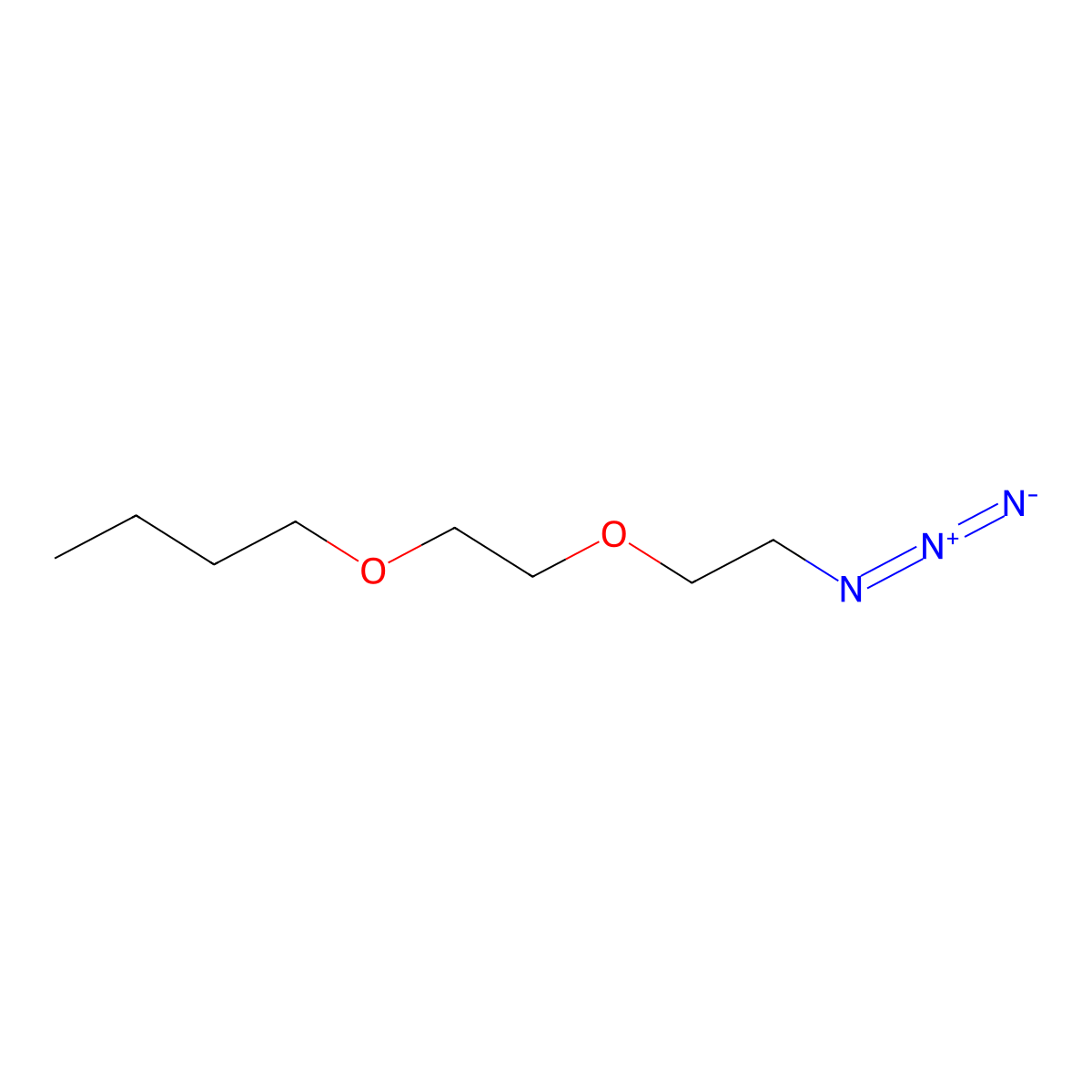 1-(2-(2-Azidoethoxy)ethoxy)butane molecular structure, CAS 1257585-54-8