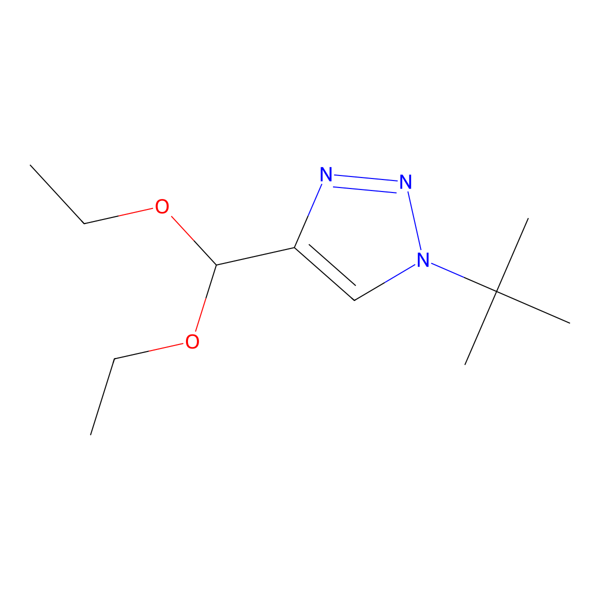 1-(tert-Butyl)-4-(diethoxymethyl)-1H-1,2,3-triazole molecular structure, CAS 1257633-67-2