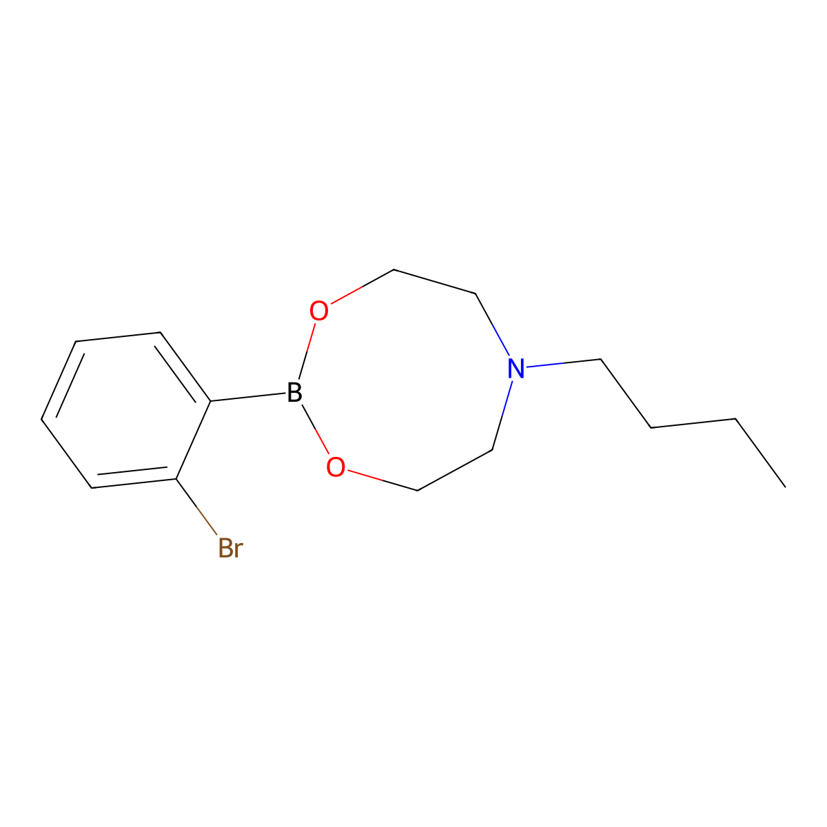 2-(2-Bromophenyl)-6-butyl-1,3,6,2-dioxazaborocane molecular structure, CAS 1257641-07-8