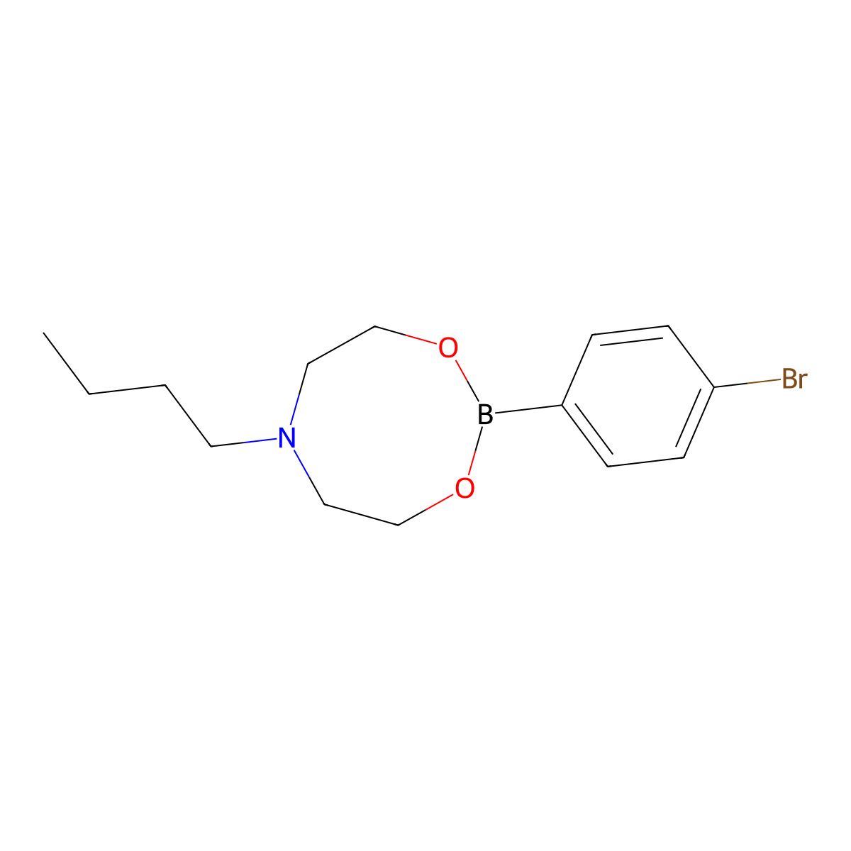2-(4-Bromophenyl)-6-butyl-1,3,6,2-dioxazaborocane molecular structure, CAS 1257642-68-4