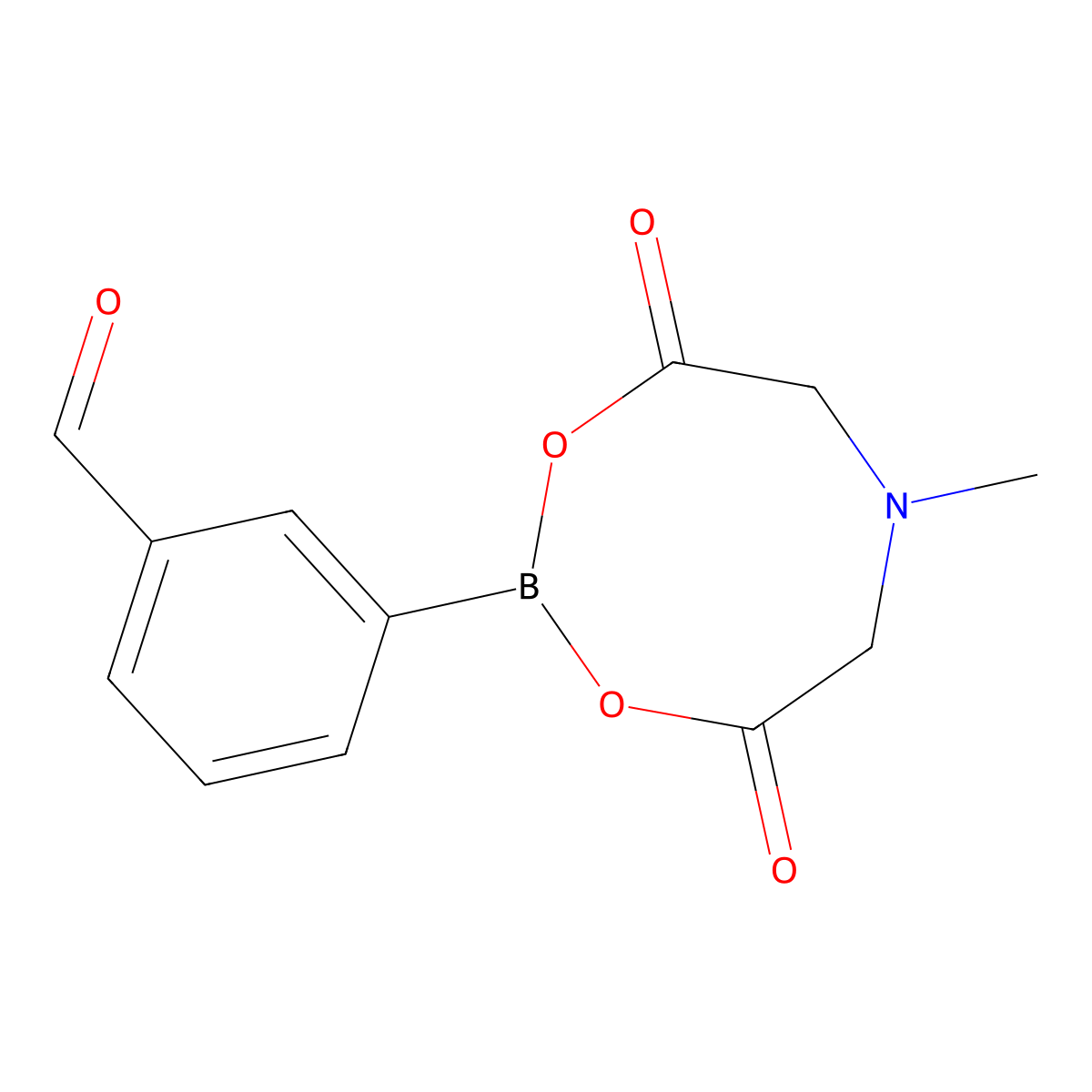 3-(6-Methyl-4,8-dioxo-1,3,6,2-dioxazaborocan-2-yl)benzaldehyde molecular structure, CAS 1257642-72-0