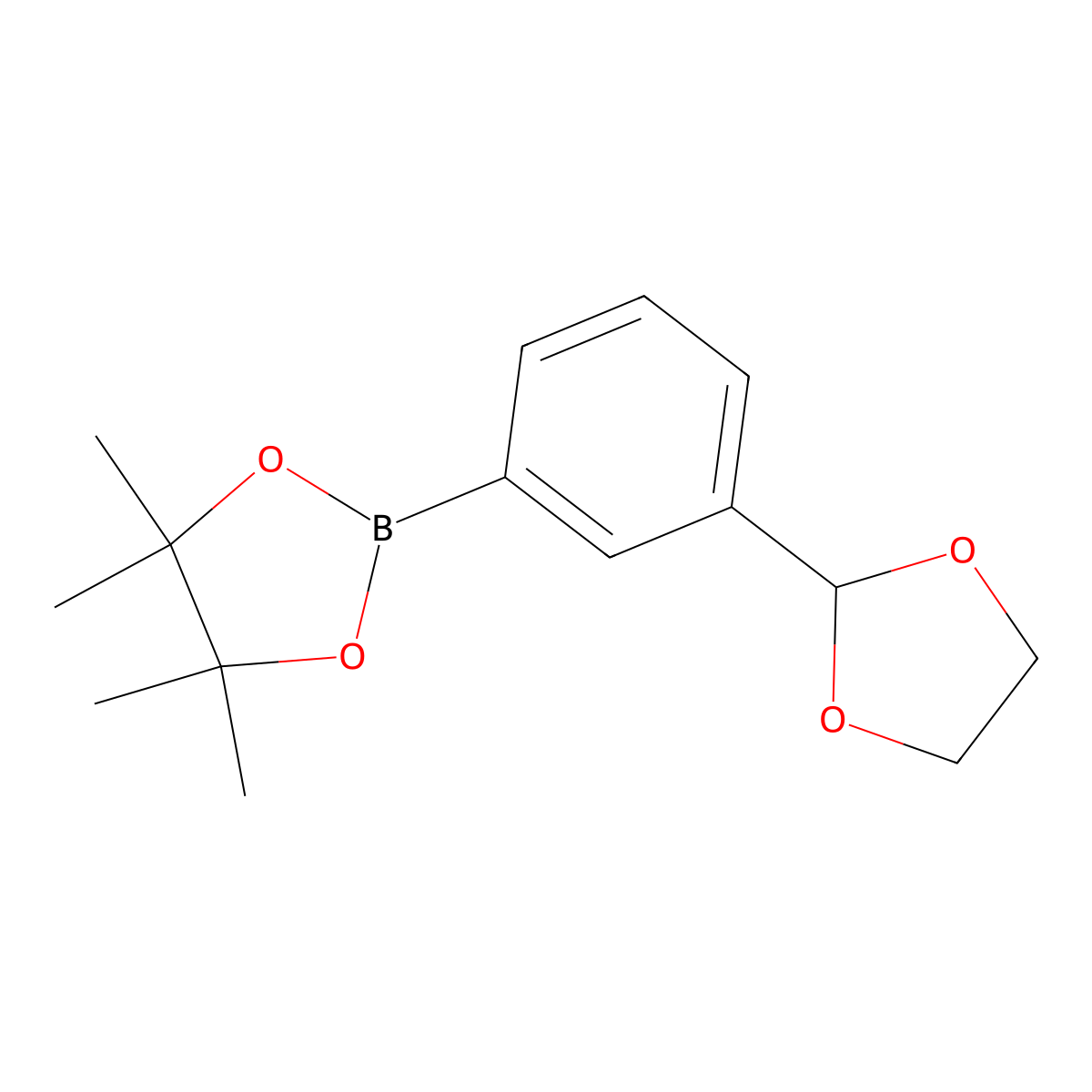 2-(3-(1,3-Dioxolan-2-yl)phenyl)-4,4,5,5-tetramethyl-1,3,2-dioxaborolane molecular structure, CAS 1257648-34-2