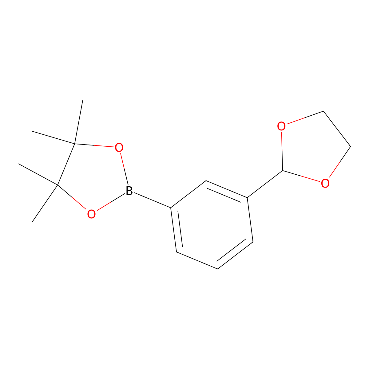 2-(3-(1,3-Dioxolan-2-yl)phenyl)-4,4,5,5-tetramethyl-1,3,2-dioxaborolane molecular structure, CAS 1257648-34-2