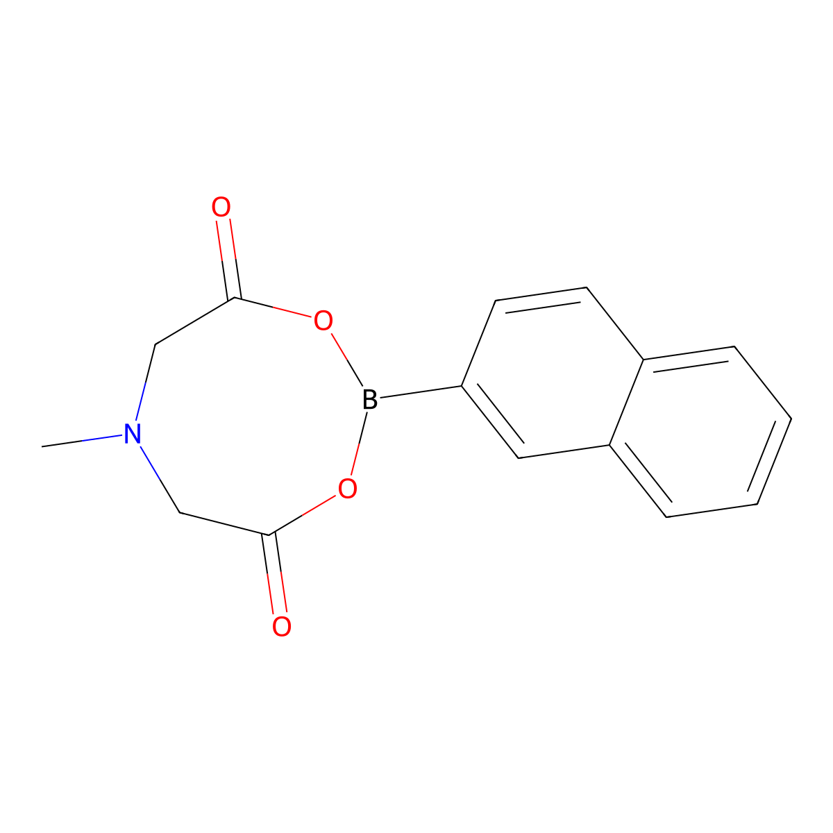 6-Methyl-2-(naphthalen-2-yl)-1,3,6,2-dioxazaborocane-4,8-dione molecular structure, CAS 1257648-36-4