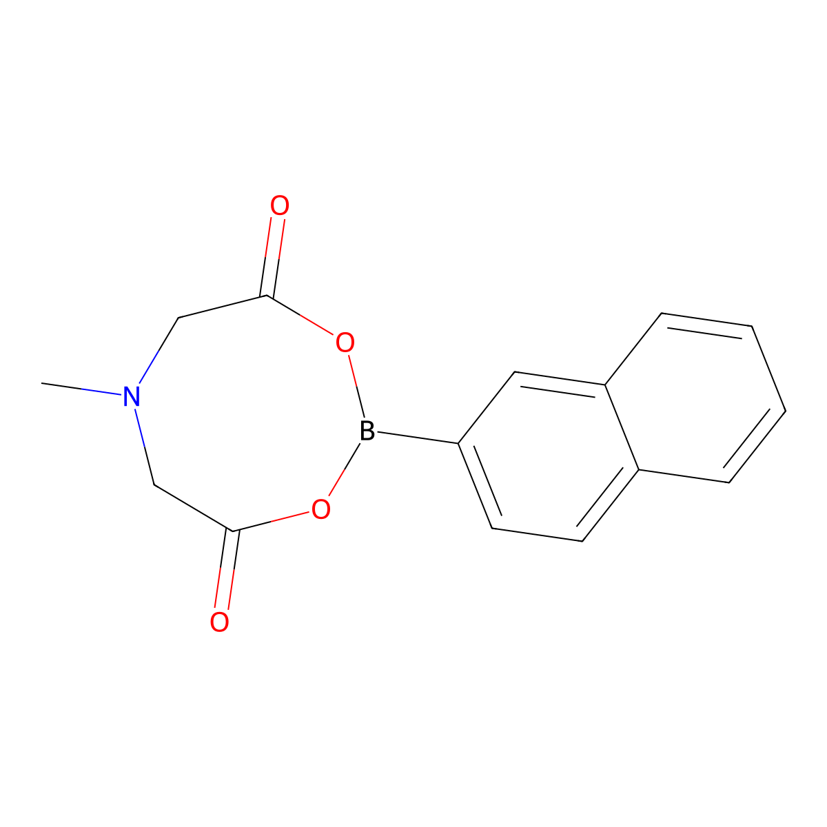 6-Methyl-2-(naphthalen-2-yl)-1,3,6,2-dioxazaborocane-4,8-dione molecular structure, CAS 1257648-36-4