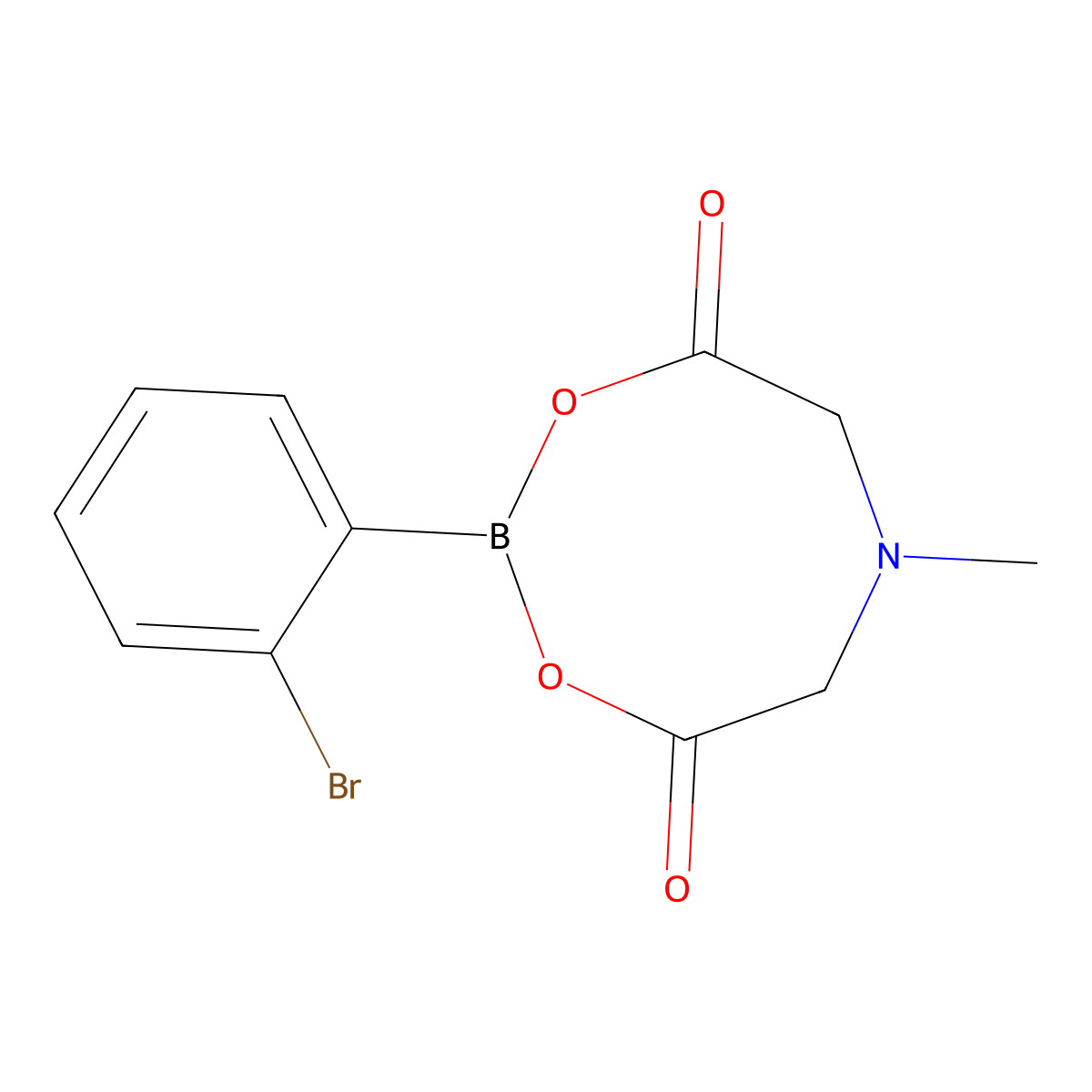 2-(2-Bromophenyl)-6-methyl-1,3,6,2-dioxazaborocane-4,8-dione molecular structure, CAS 1257649-57-2
