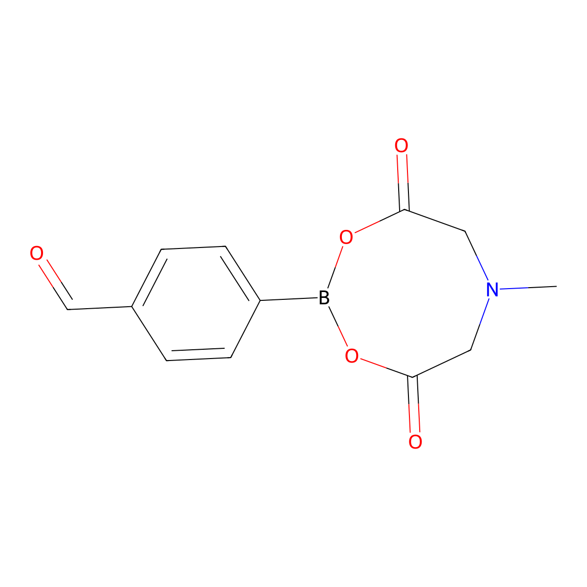 4-(6-Methyl-4,8-dioxo-1,3,6,2-dioxazaborocan-2-yl)benzaldehyde molecular structure, CAS 1257650-77-3