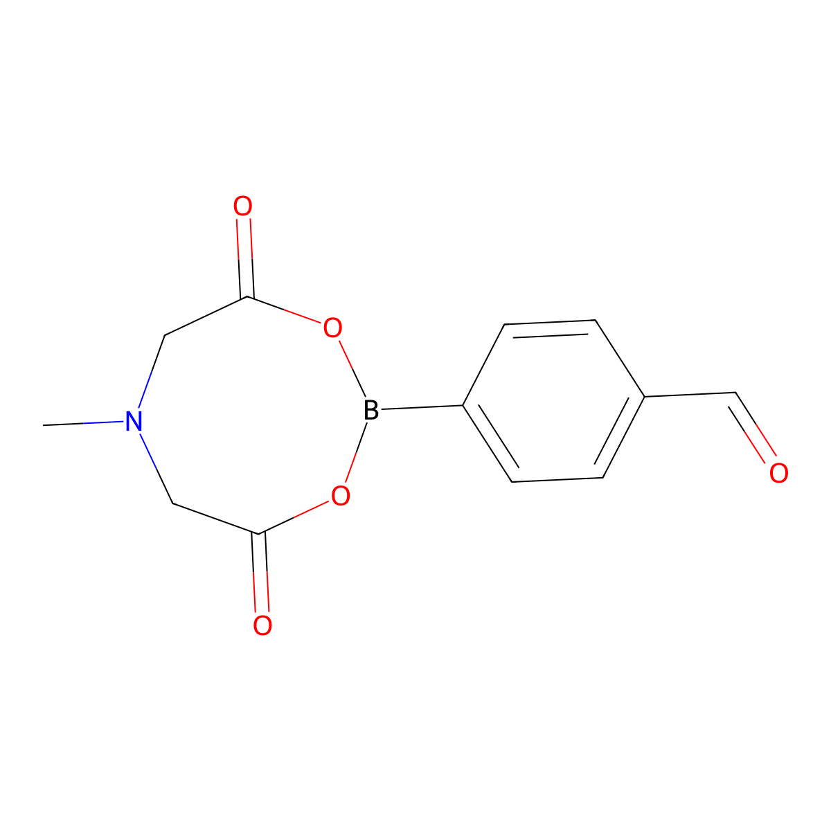 4-(6-Methyl-4,8-dioxo-1,3,6,2-dioxazaborocan-2-yl)benzaldehyde molecular structure, CAS 1257650-77-3