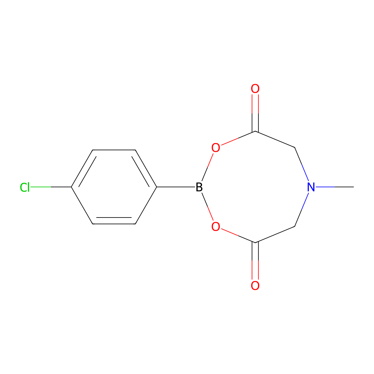 2-(4-Chlorophenyl)-6-methyl-1,3,6,2-dioxazaborocane-4,8-dione molecular structure, CAS 1257651-06-1