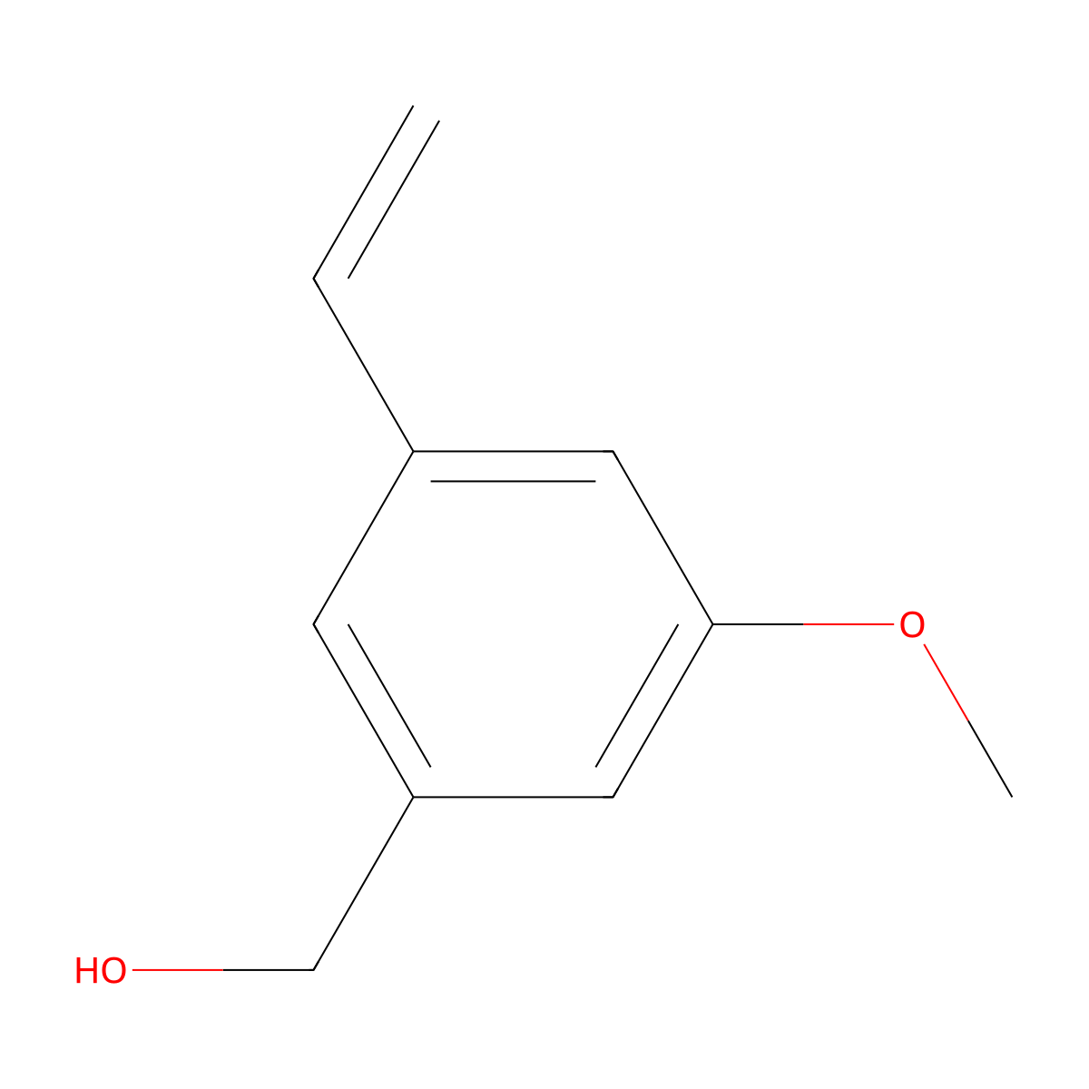 (3-Methoxy-5-vinylphenyl)methanol molecular structure, CAS 1257657-21-8