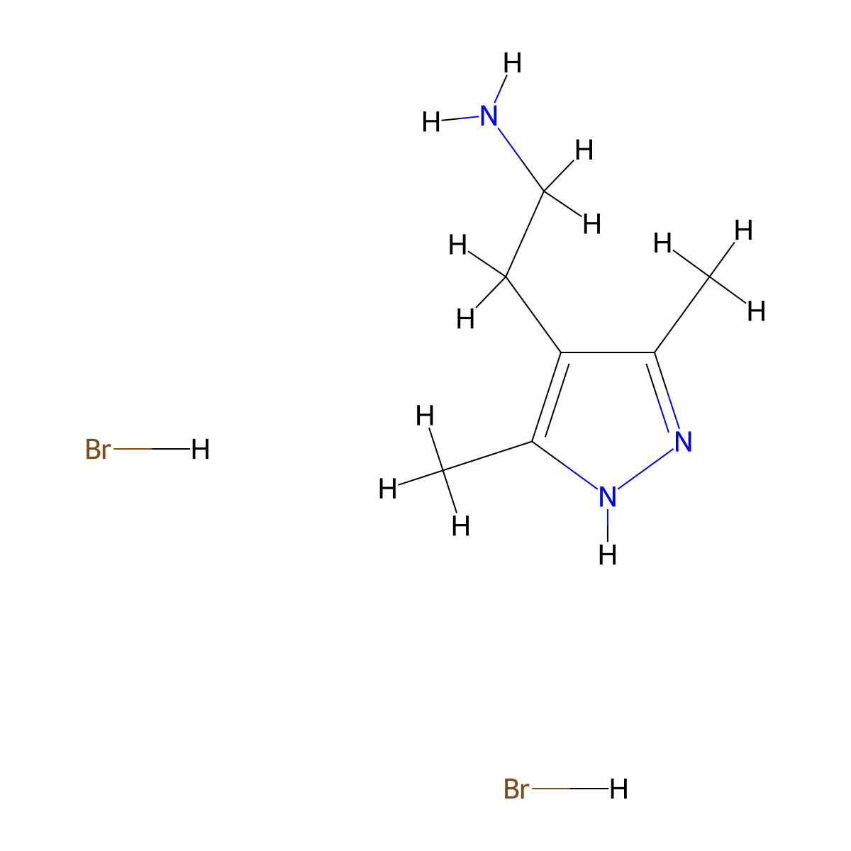 4-(2-Aminoethyl)-3,5-dimethyl-1H-pyrazole dihydrobromide molecular structure, CAS 1257658-83-5