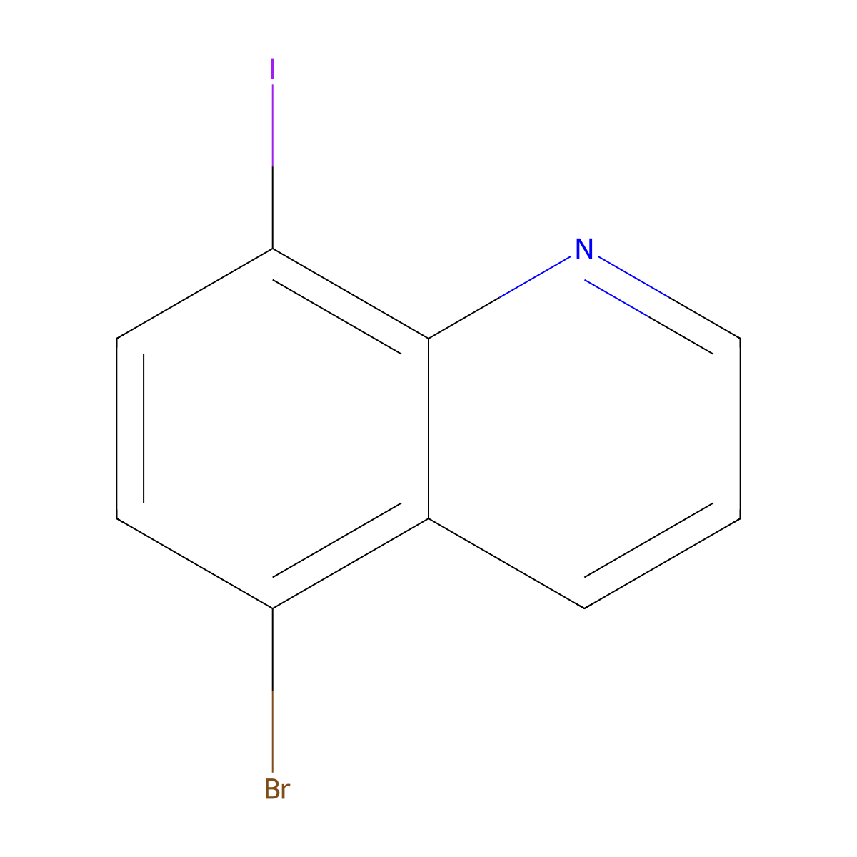 5-Bromo-8-iodoquinoline molecular structure, CAS 1257664-92-8