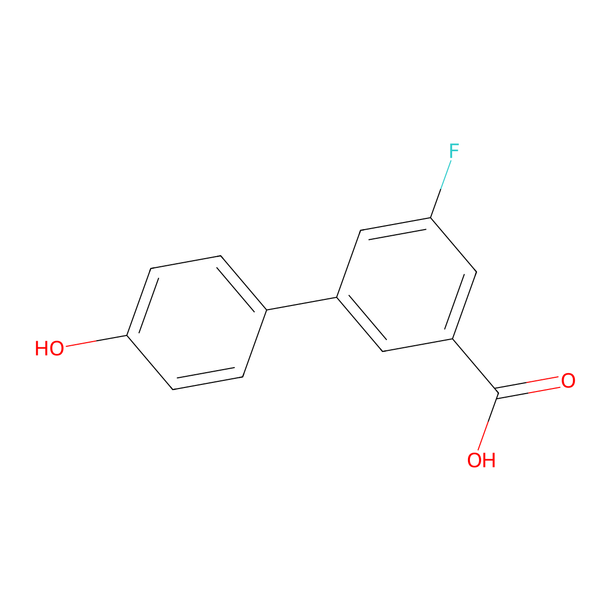 4-(3-Carboxy-5-fluorophenyl)phenol molecular structure, CAS 1257665-01-2
