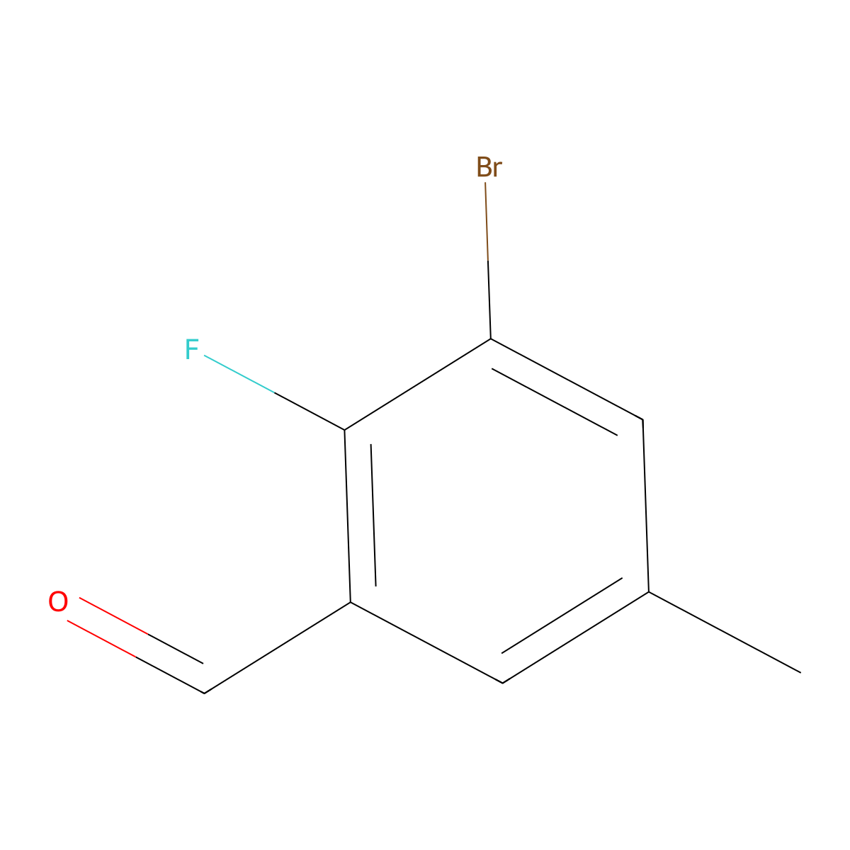 3-Bromo-2-fluoro-5-methylbenzaldehyde molecular structure, CAS 1257665-03-4