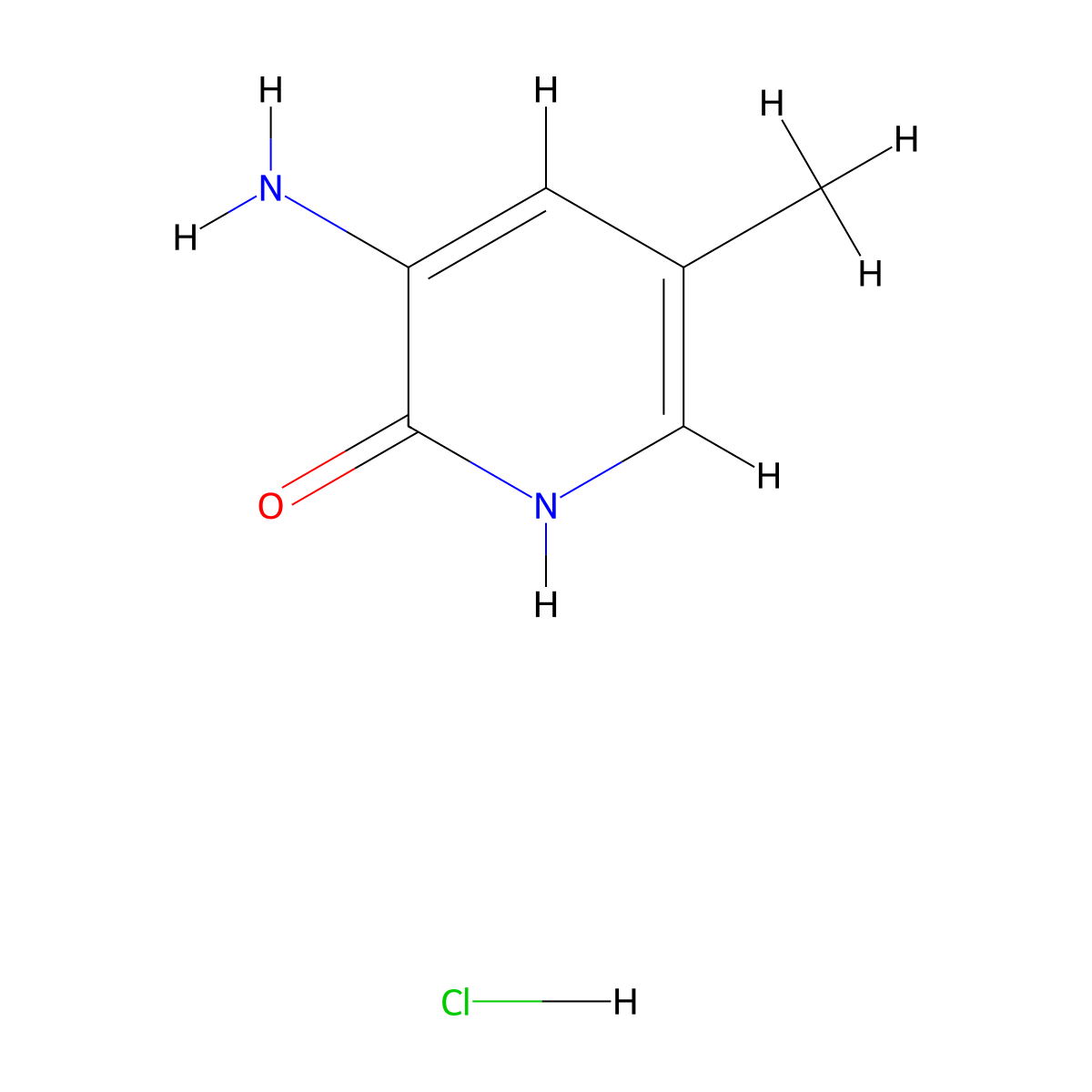 3-Amino-5-methylpyridin-2-ol hydrochloride molecular structure, CAS 1257665-07-8
