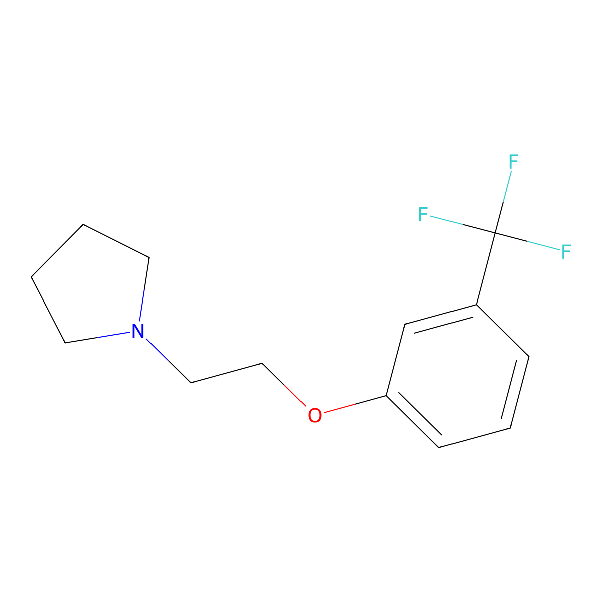 3-(2-Pyrrolidinoethoxy)benzotrifluoride molecular structure, CAS 1257665-08-9