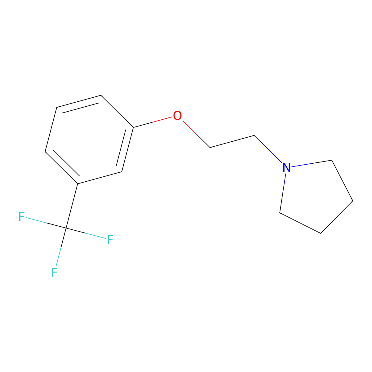 3-(2-Pyrrolidinoethoxy)benzotrifluoride molecular structure, CAS 1257665-08-9