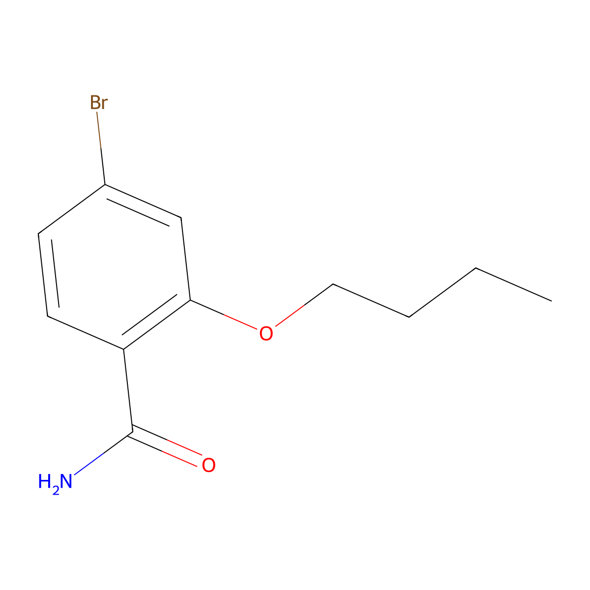 4-Bromo-2-butoxybenzamide molecular structure, CAS 1257665-13-6