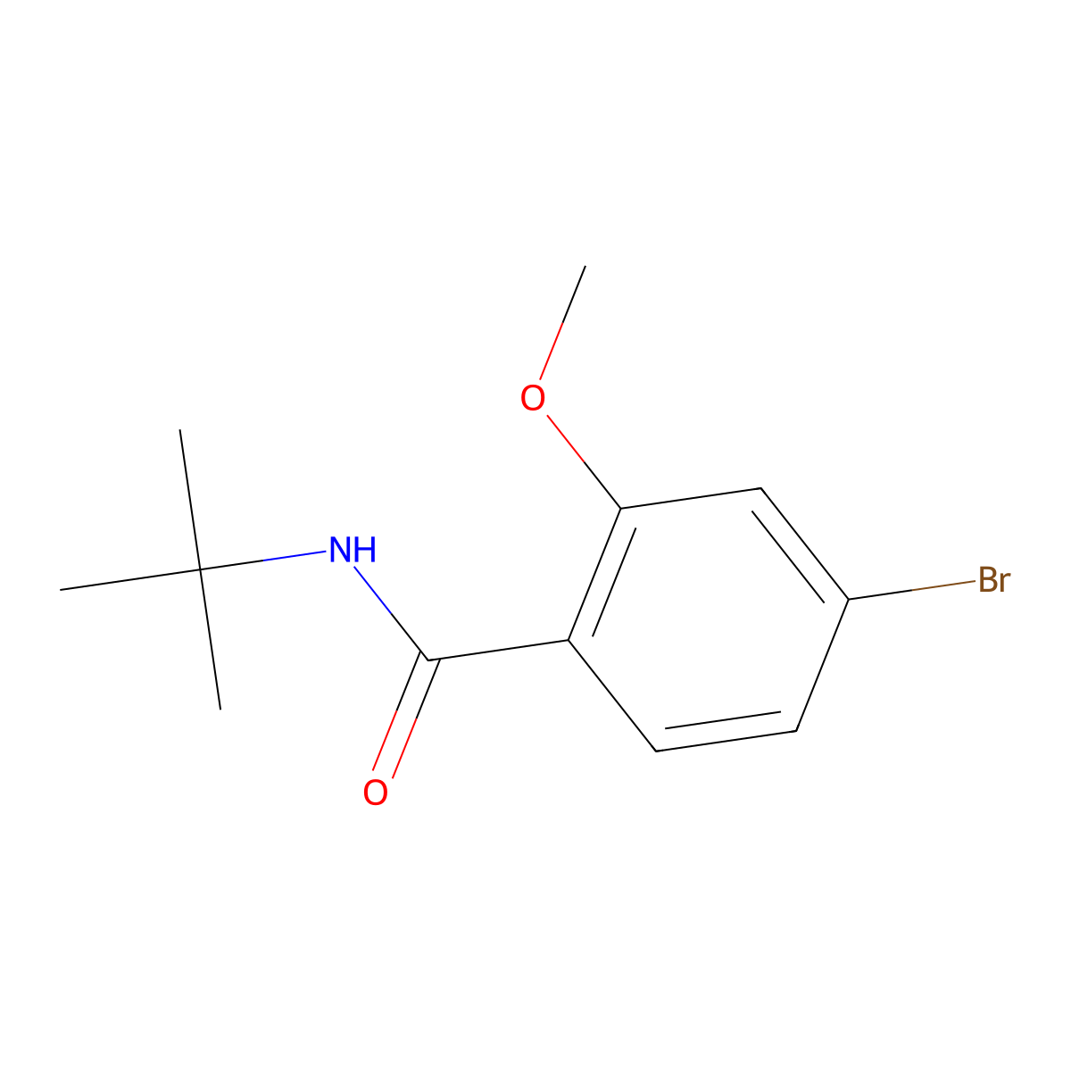 N-T-Butyl 4-bromo-2-methoxybenzamide molecular structure, CAS 1257665-14-7