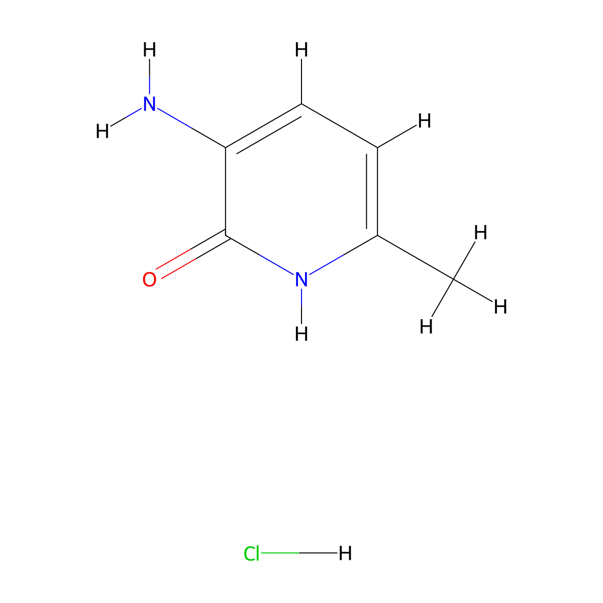 3-Amino-6-methylpyridin-2-ol hydrochloride molecular structure, CAS 1257665-17-0