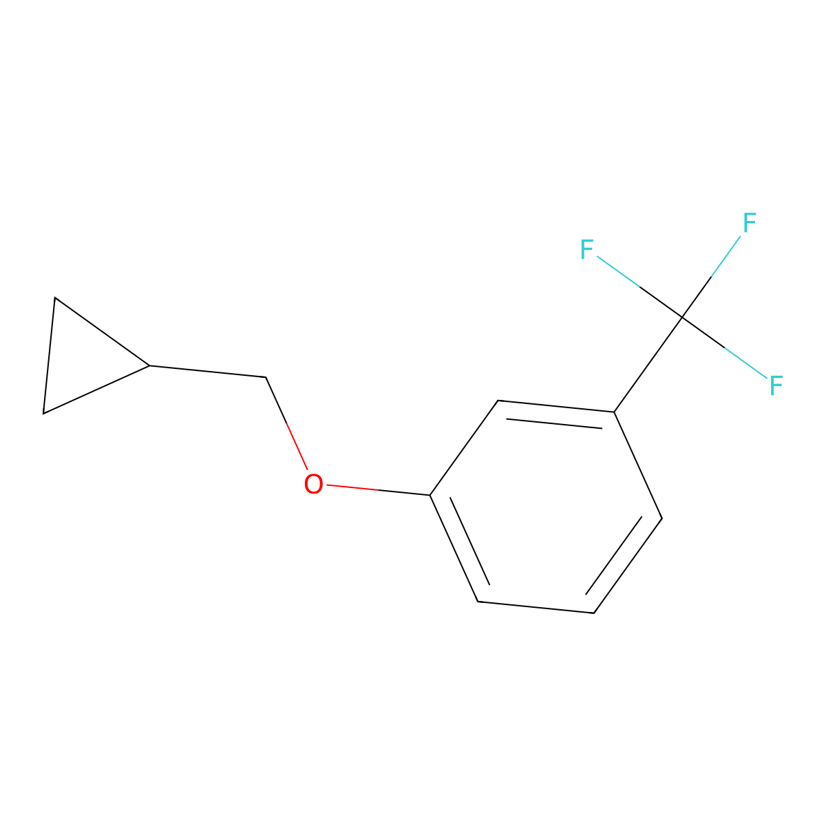 1-(Cyclopropylmethoxy)-3-(trifluoromethyl)benzene molecular structure, CAS 1257665-22-7