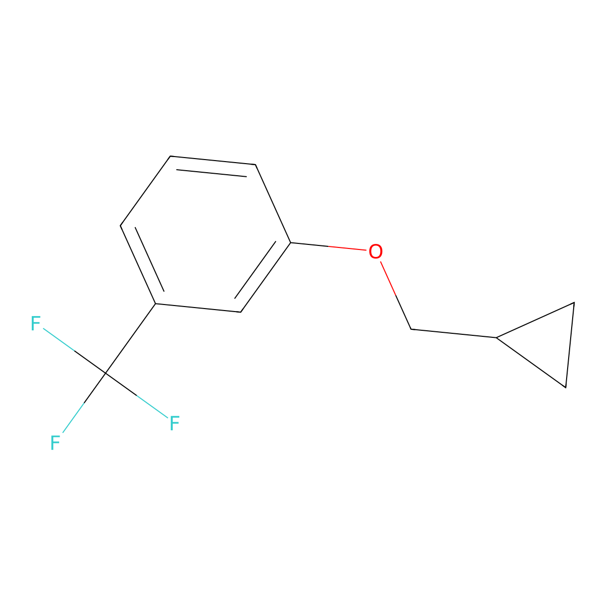 1-(Cyclopropylmethoxy)-3-(trifluoromethyl)benzene molecular structure, CAS 1257665-22-7