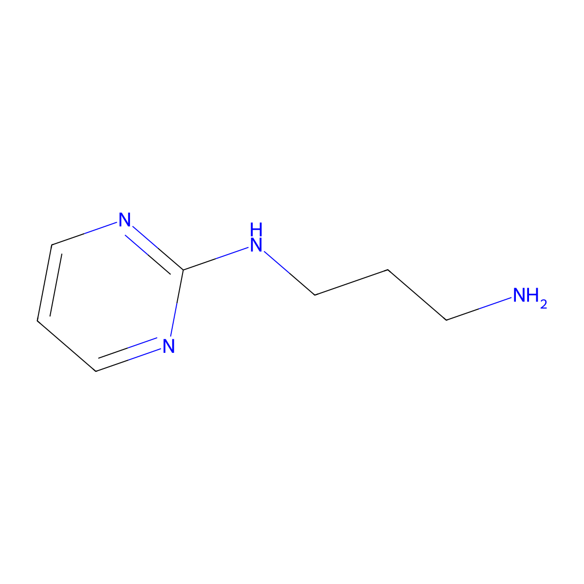 N-(3-aminopropyl)pyrimidin-2-amine molecular structure, CAS 125767-32-0