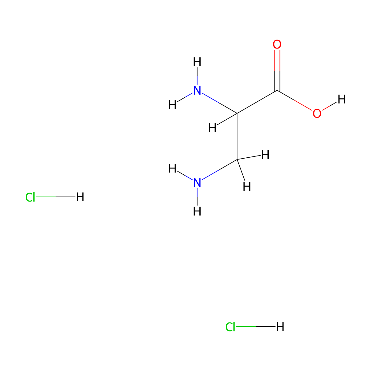 2,3-Diaminopropanoic acid dihydrochloride molecular structure, CAS 125767-61-5