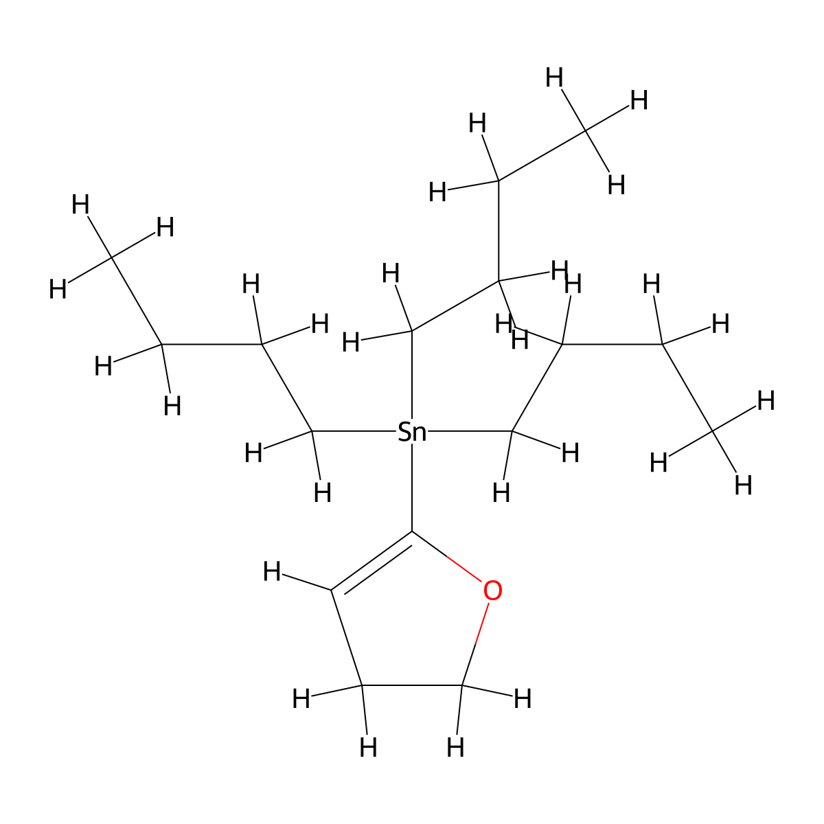 Tributyl(2,3-dihydrofuran-5-yl)stannane molecular structure, CAS 125769-77-9