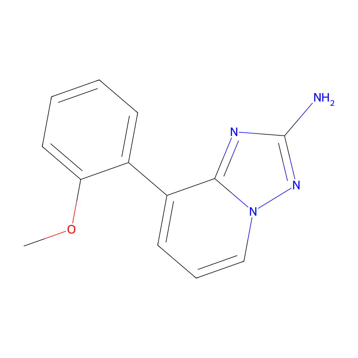 8-(2-Methoxy-phenyl)-[1,2,4]triazolo[1,5-a]pyridin-2-ylamine molecular structure, CAS 1257704-10-1