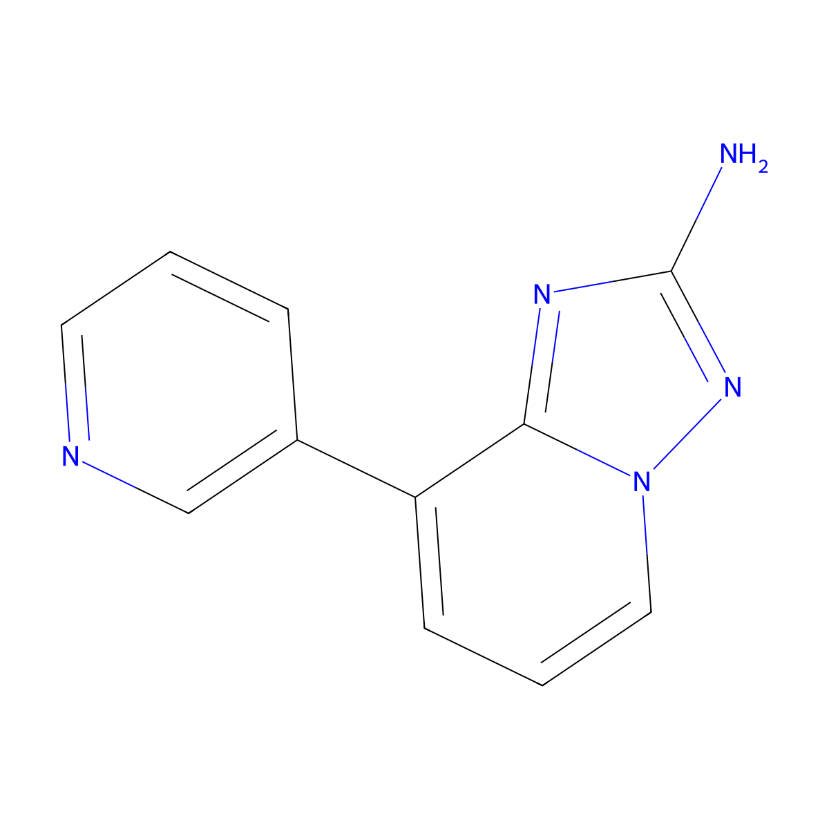 8-Pyridin-3-yl-[1,2,4]triazolo[1,5-a]pyridin-2-ylamine molecular structure, CAS 1257704-16-7