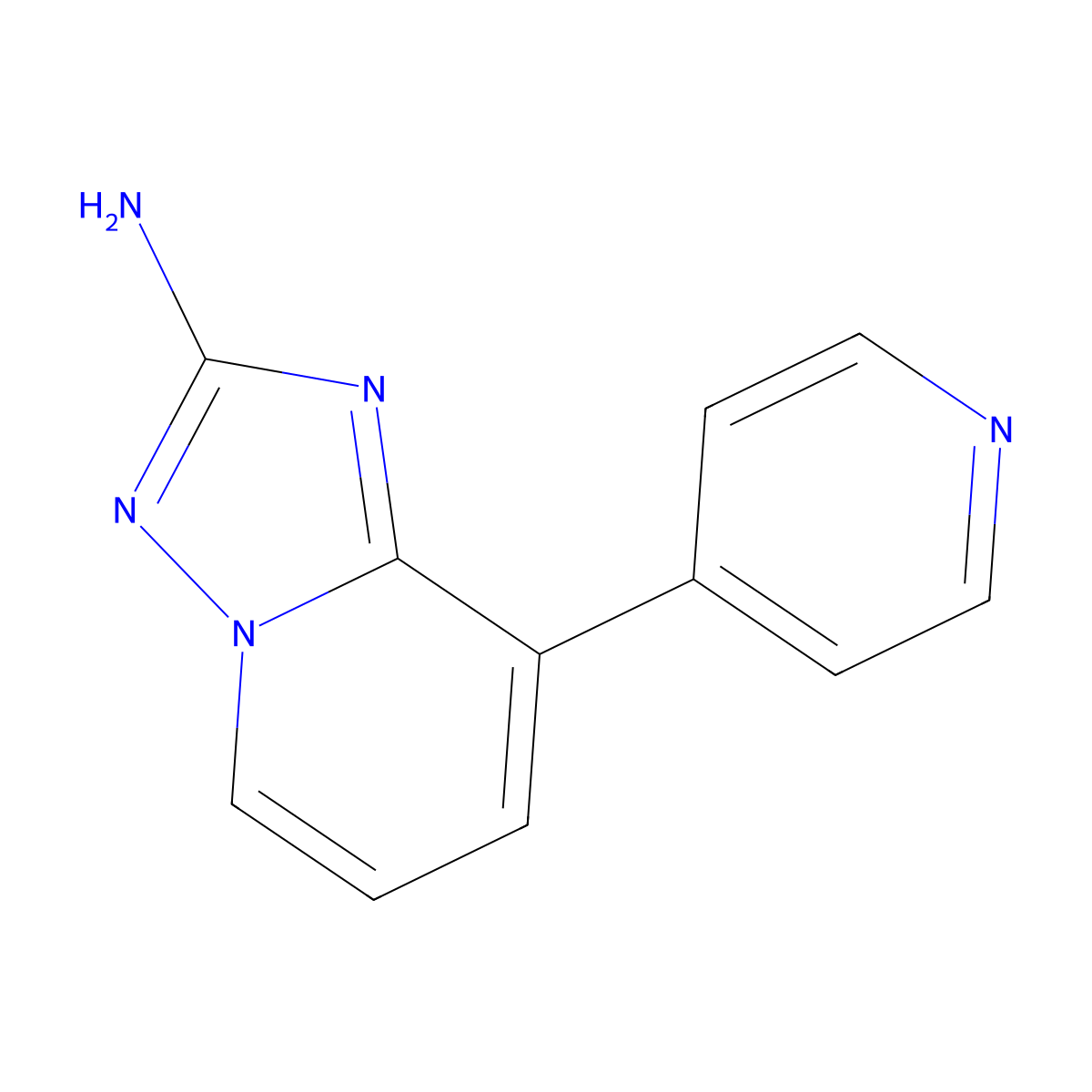 8-Pyridin-4-yl-[1,2,4]triazolo[1,5-a]pyridin-2-ylamine molecular structure, CAS 1257704-22-5