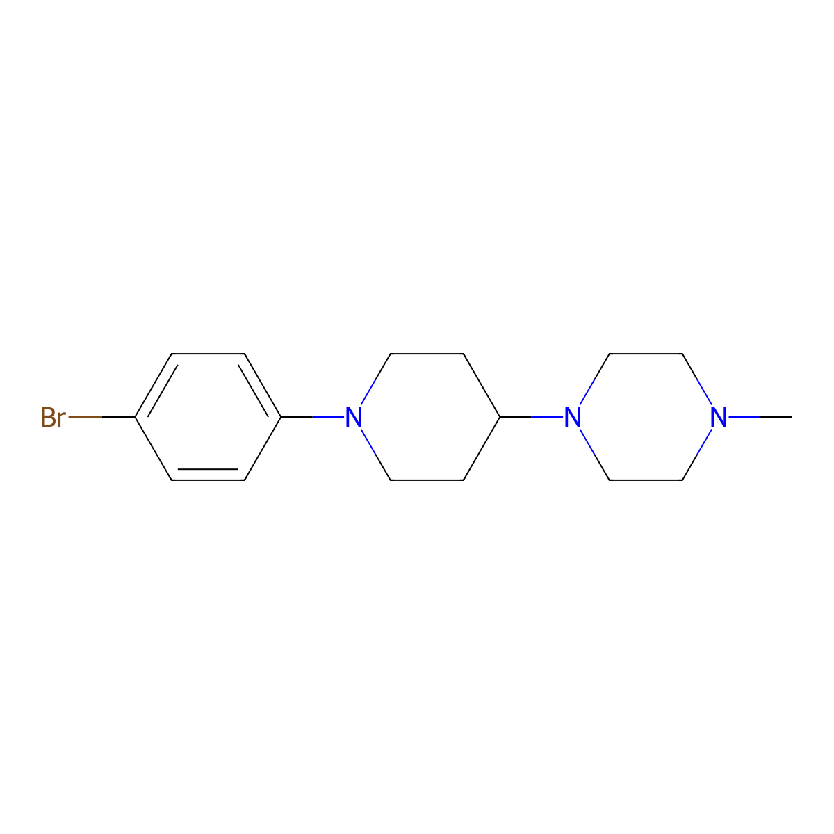 1-(1-(4-Bromophenyl)piperidin-4-yl)-4-methylpiperazine molecular structure, CAS 1257704-78-1