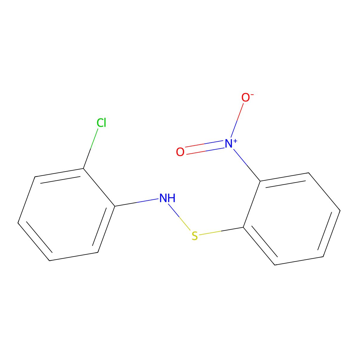 1-[(2-Chloroanilino)sulfanyl]-2-nitrobenzene molecular structure, CAS 125771-28-0