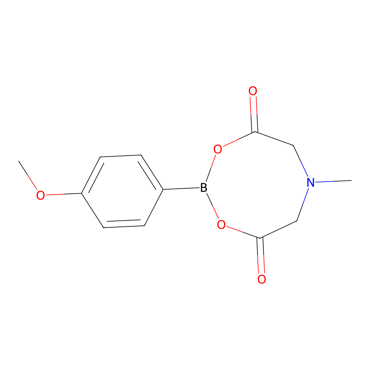 2-(4-Methoxyphenyl)-6-methyl-1,3,6,2-dioxazaborocane-4,8-dione molecular structure, CAS 1257739-11-9