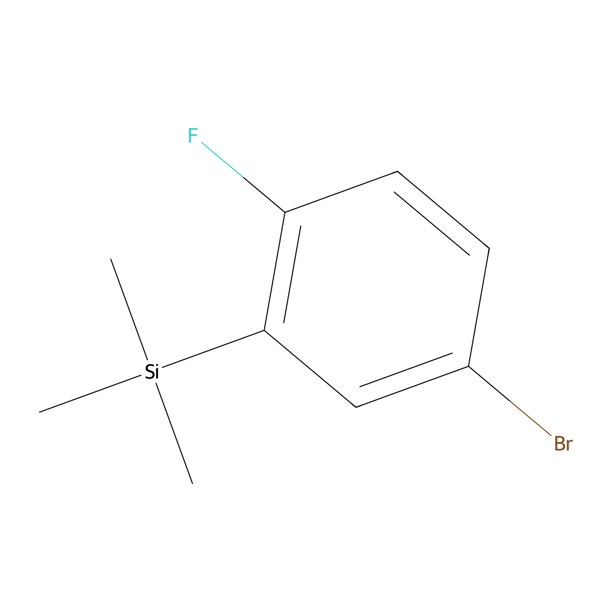 (5-Bromo-2-fluorophenyl)trimethylsilane molecular structure, CAS 1257793-01-3