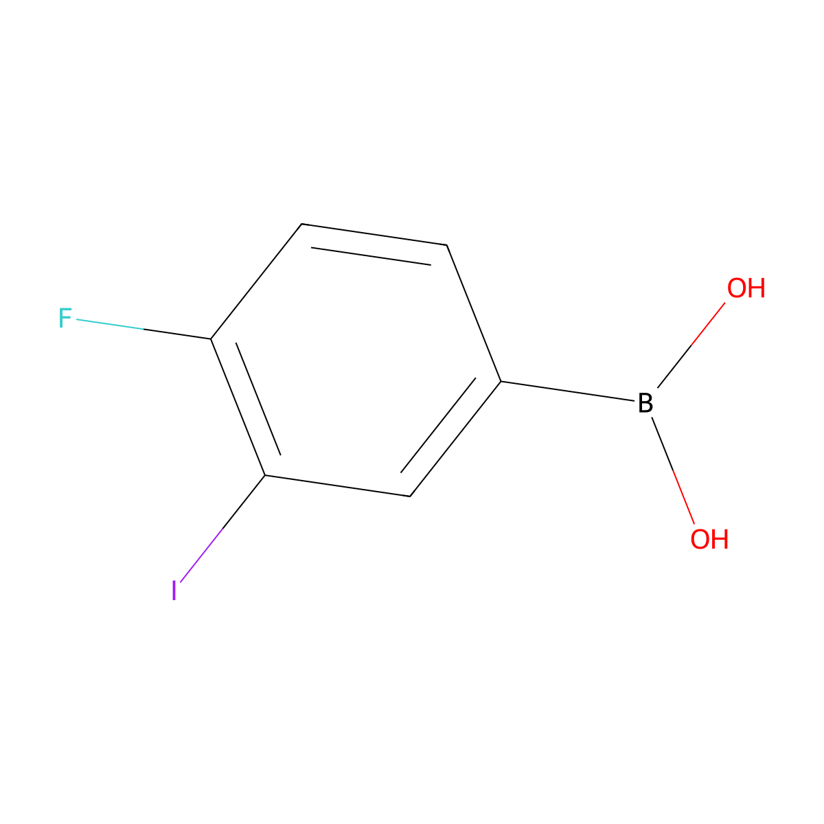 4-Fluoro-3-iodophenylboronic acid molecular structure, CAS 1257793-05-7