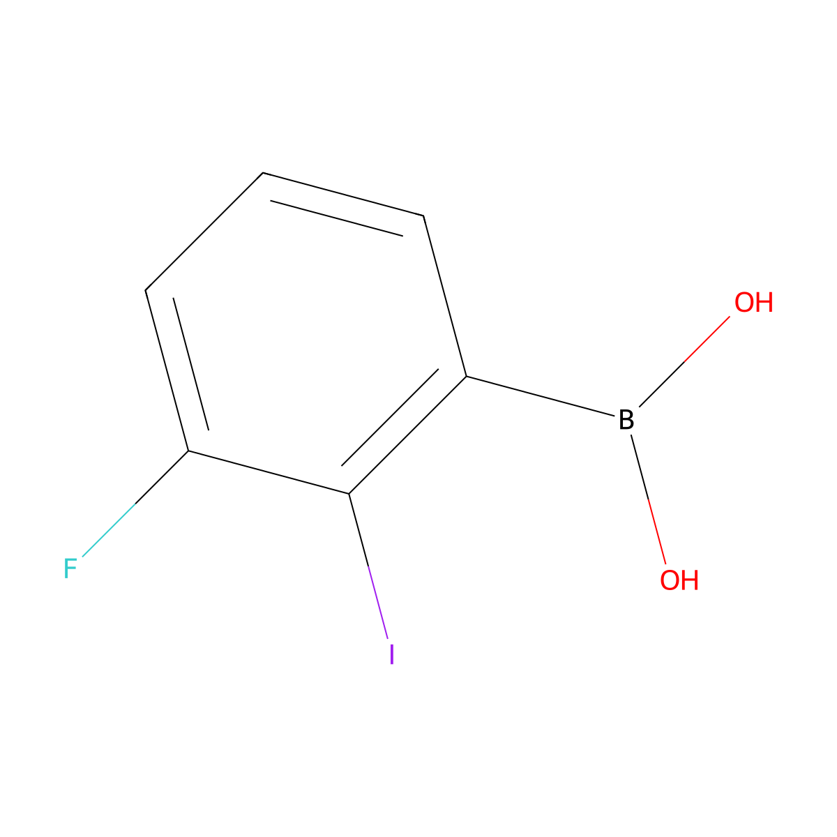 (3-Fluoro-2-iodophenyl)boronic acid molecular structure, CAS 1257793-06-8