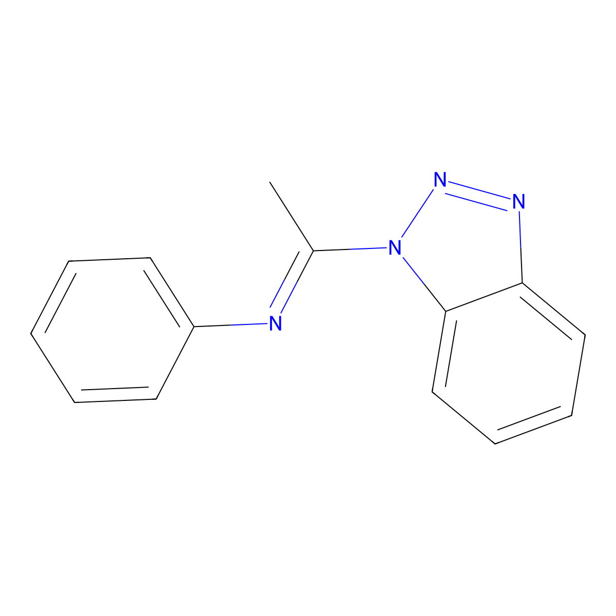 (NE)-N-[1-(1H-1,2,3-Benzotriazol-1-yl)ethylidene]aniline molecular structure, CAS 125781-61-5