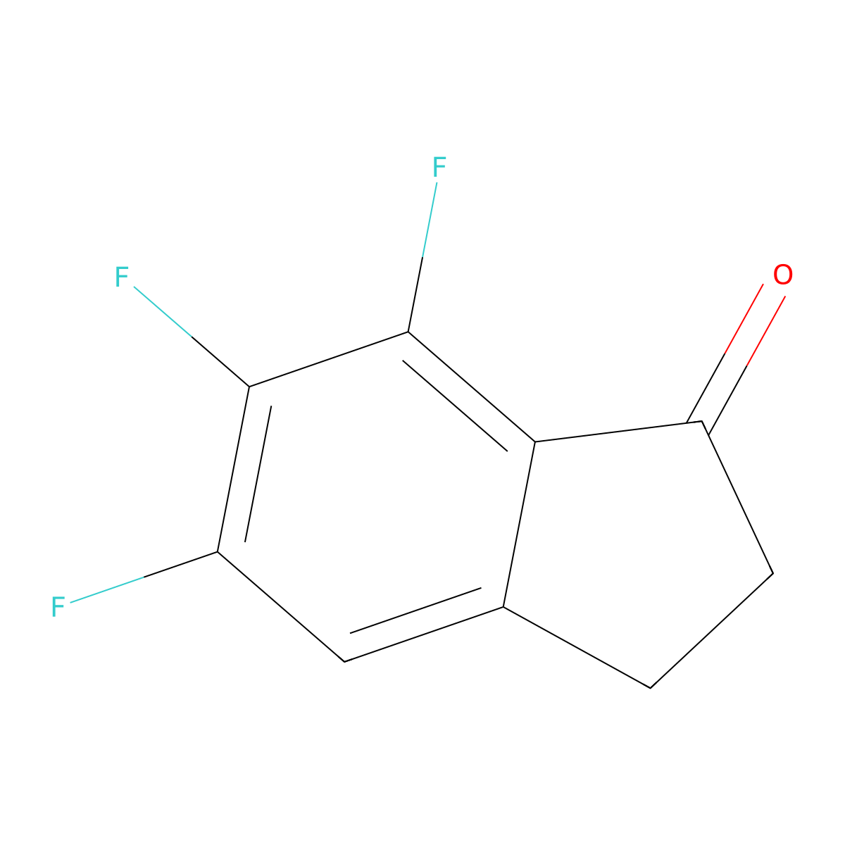 5,6,7-trifluoro-2,3-dihydro-1H-inden-1-one molecular structure, CAS 1257844-57-7