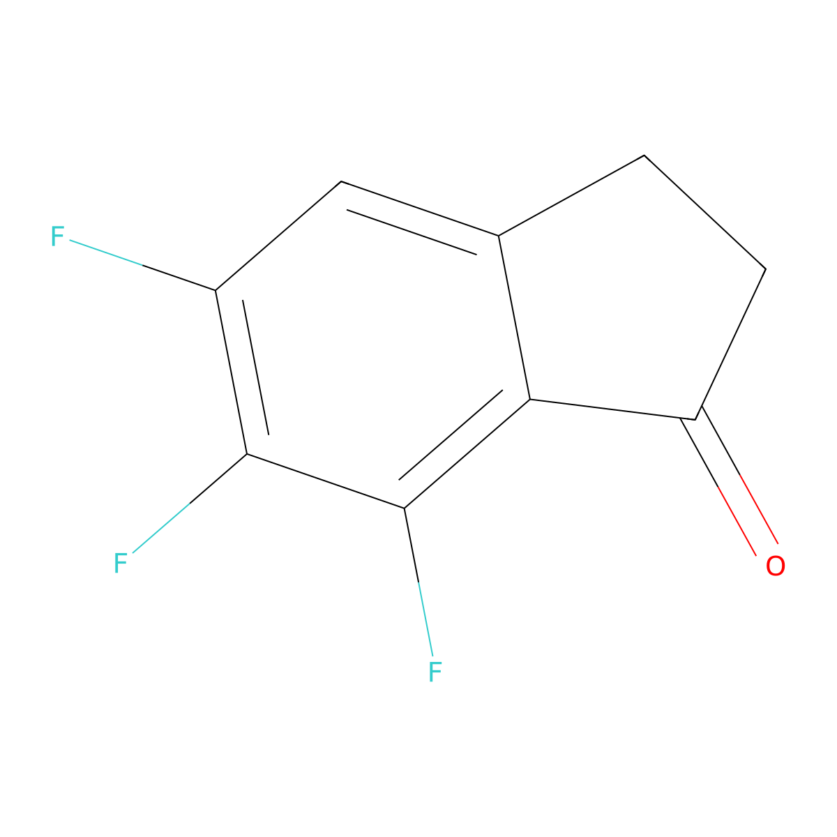 5,6,7-trifluoro-2,3-dihydro-1H-inden-1-one molecular structure, CAS 1257844-57-7