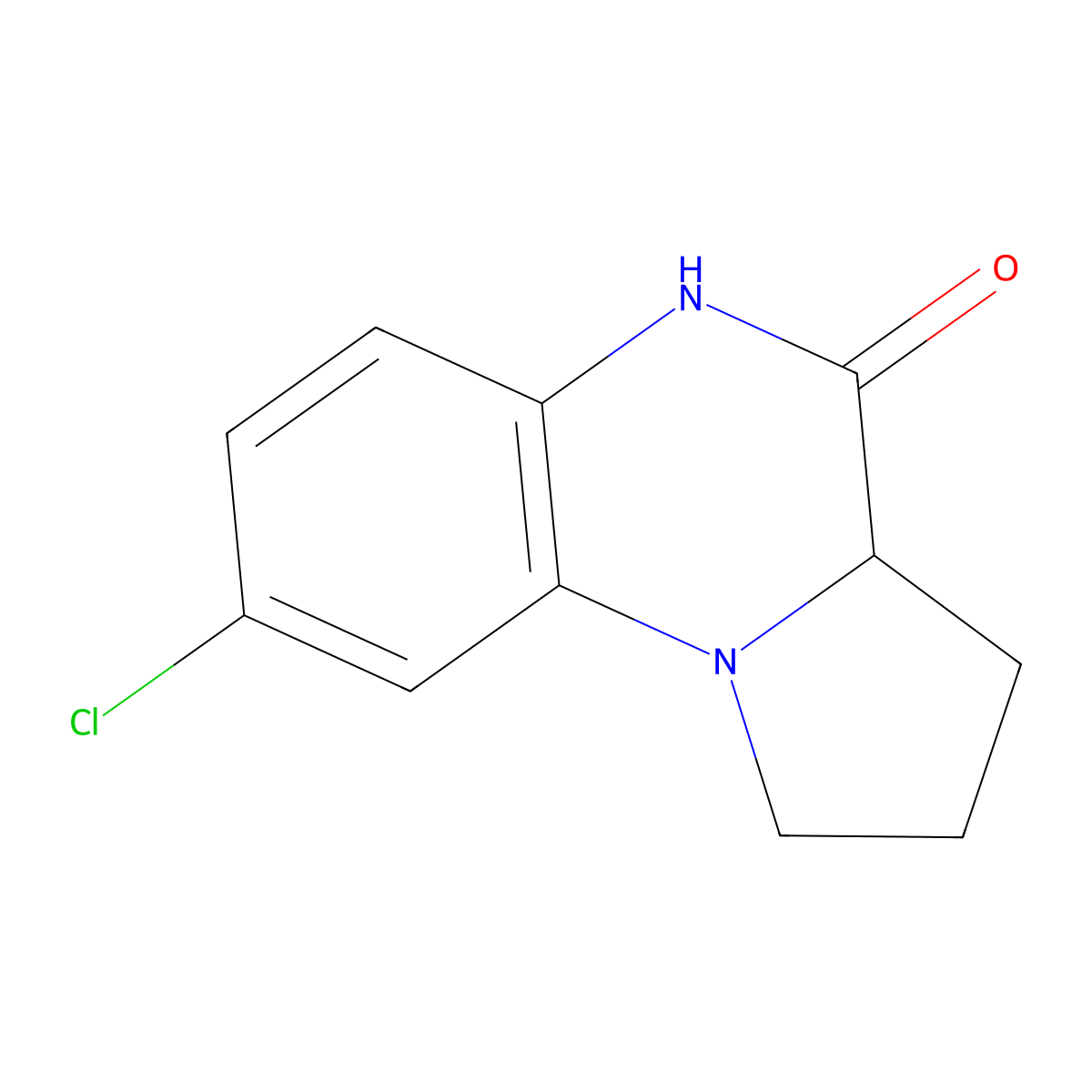 8-chloro-2,3,3a,5-tetrahydro-1H-pyrrolo[1,2-a]quinoxalin-4-one molecular structure, CAS 1257847-00-9