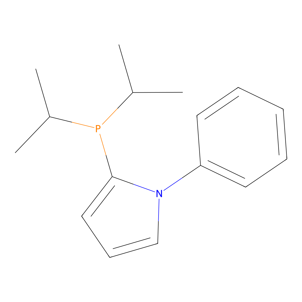 2-(Diisopropylphosphanyl)-1-phenyl-1H-pyrrole molecular structure, CAS 1257847-61-2