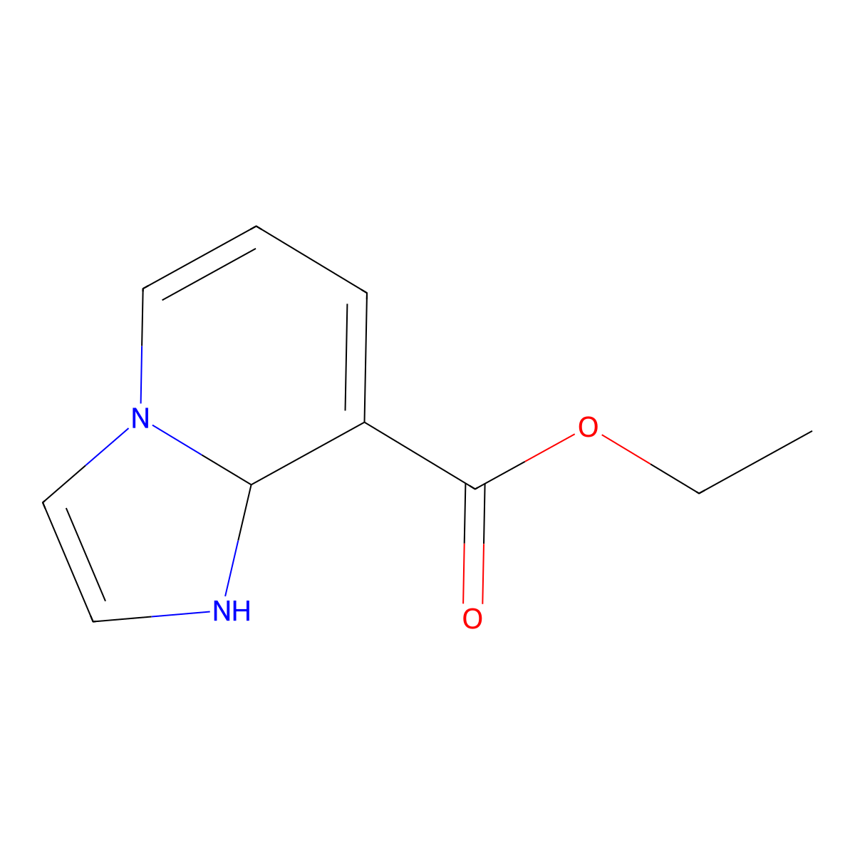 Ethyl 1,8a-dihydroimidazo[1,2-a]pyridine-8-carboxylate molecular structure, CAS 1257849-24-3